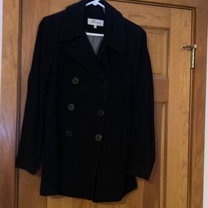 Calvin Klein Black Pea Coat